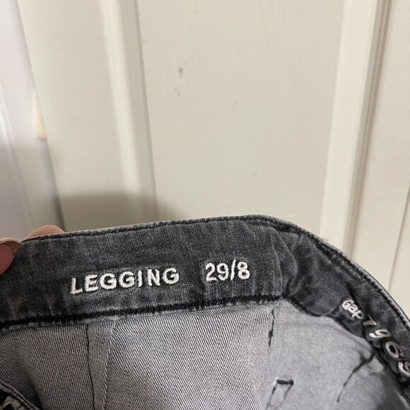 GAP 1969 Womems Gray Wash Mid Rise Stretch Legging Skinny Jeans Size 29/8 - Picture 3 of 9